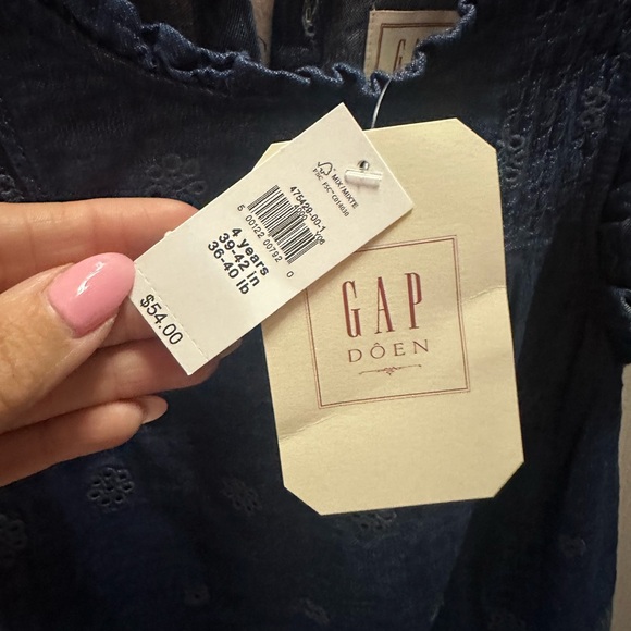 Gap × DÔEN Baby Eyelet Denim Dress NWT Size 4 - Picture 5 of 7
